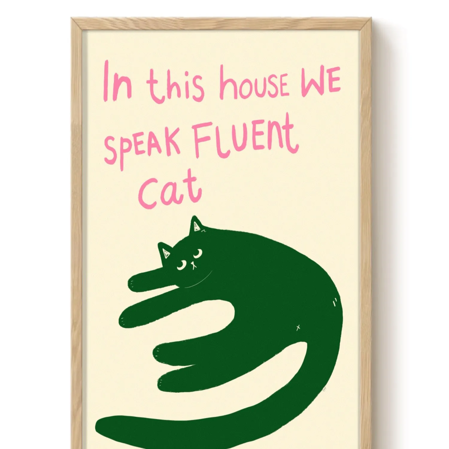 Speaking Cat A3 Art Print - 297 x 420mm image