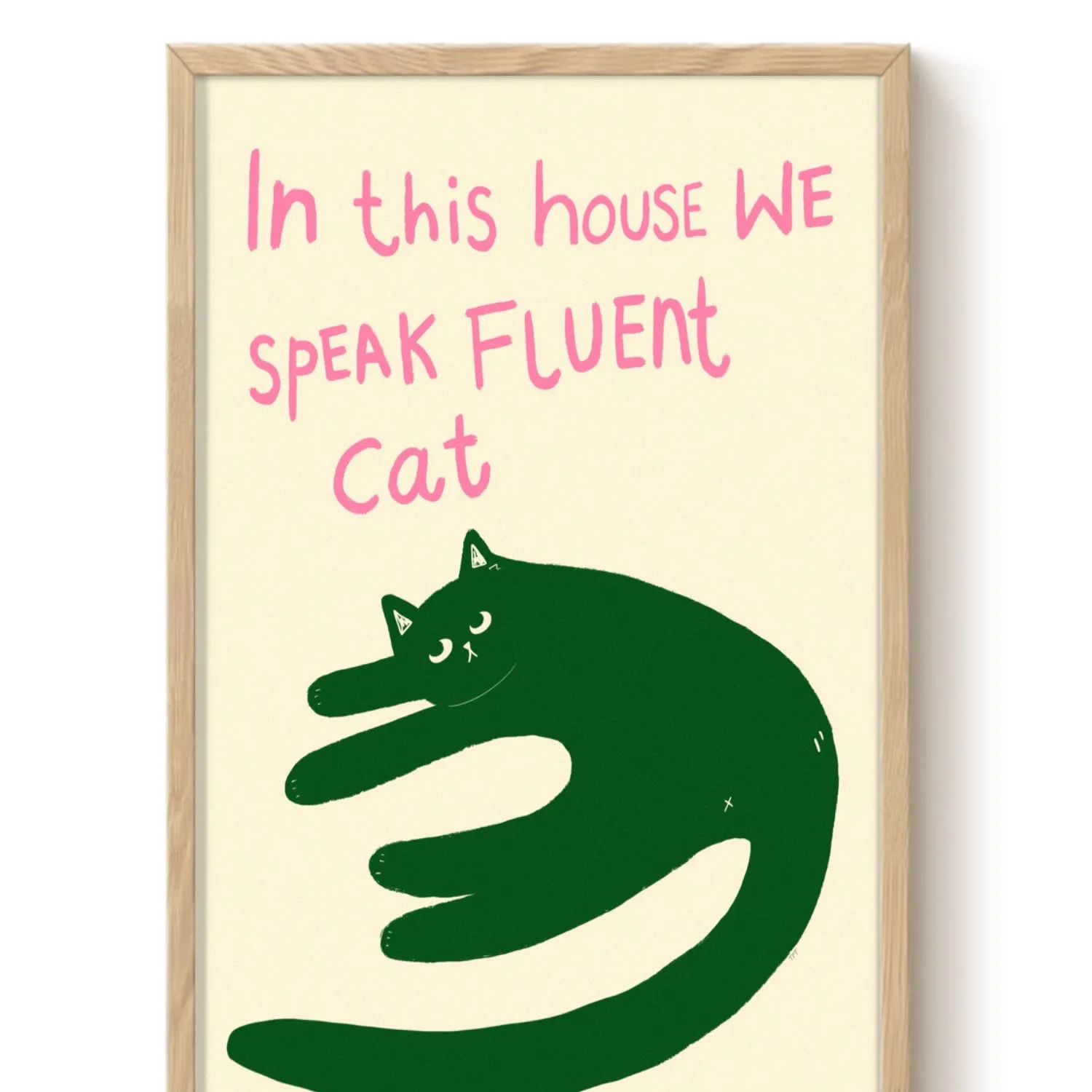Speaking Cat A4 Art Print - Medium