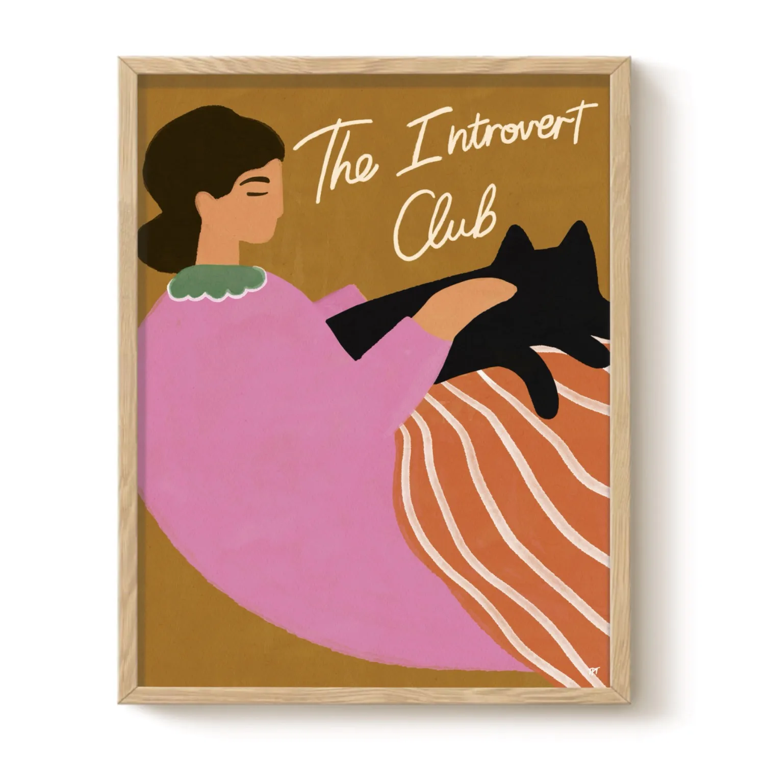 The Introvert Club A4 Cat Print - Medium image