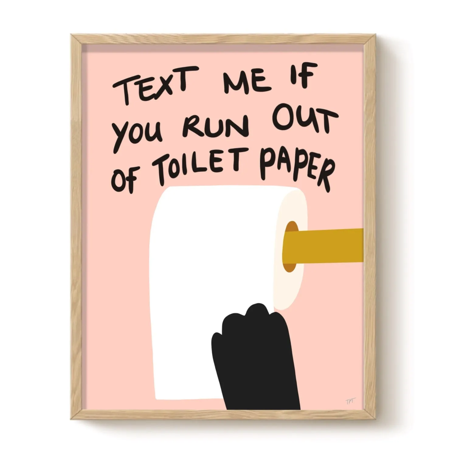 Toilet Paper Cat A3 Art Print - Matte Paper