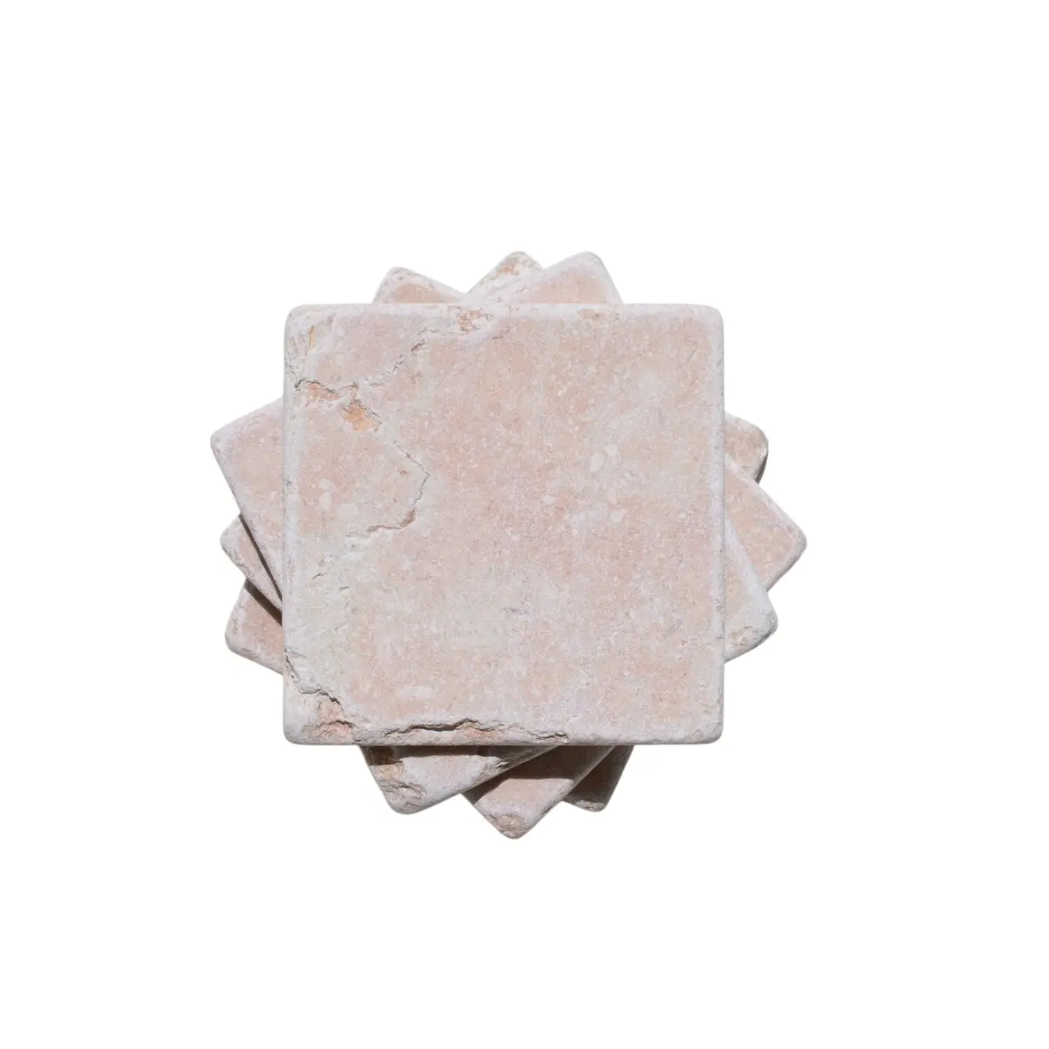 Palm Court Marble Coaster Set - Orange