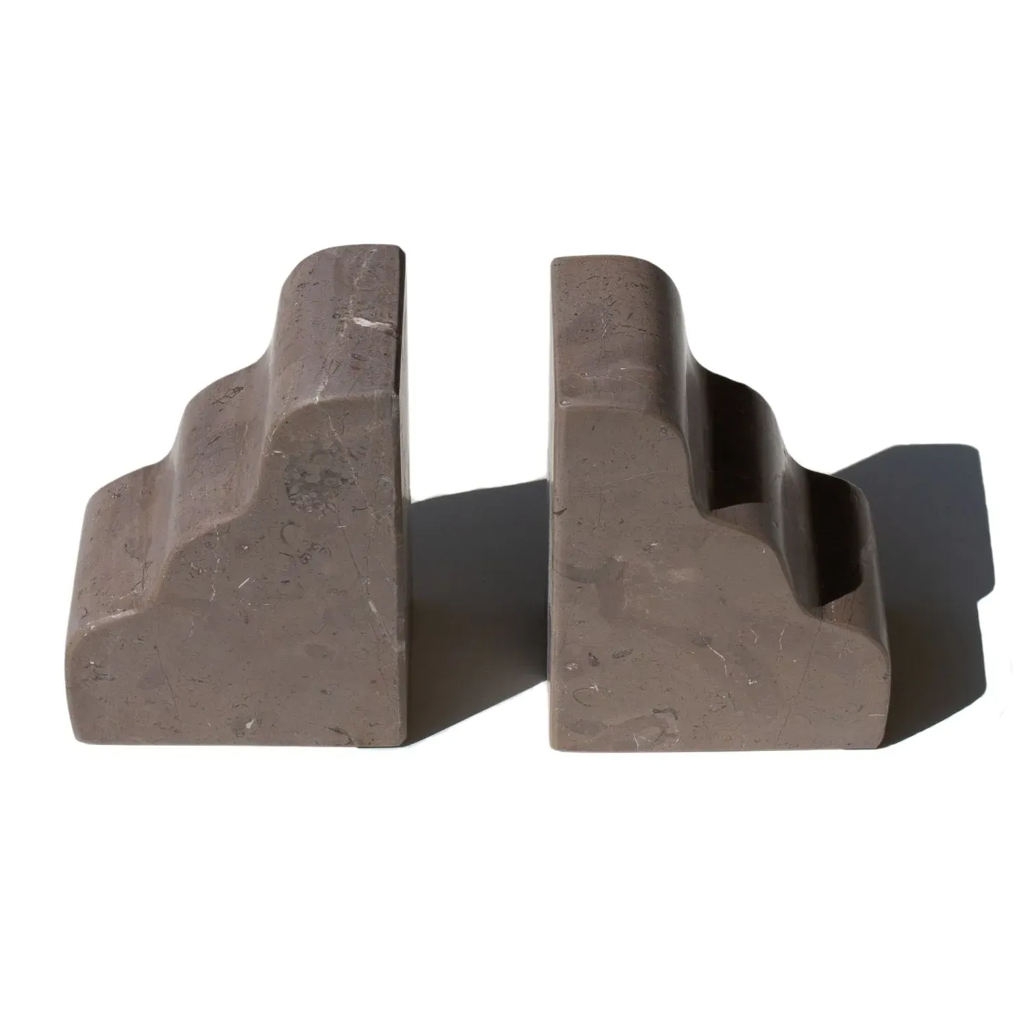 St. Laurent Cloud Marble Bookend - Brown