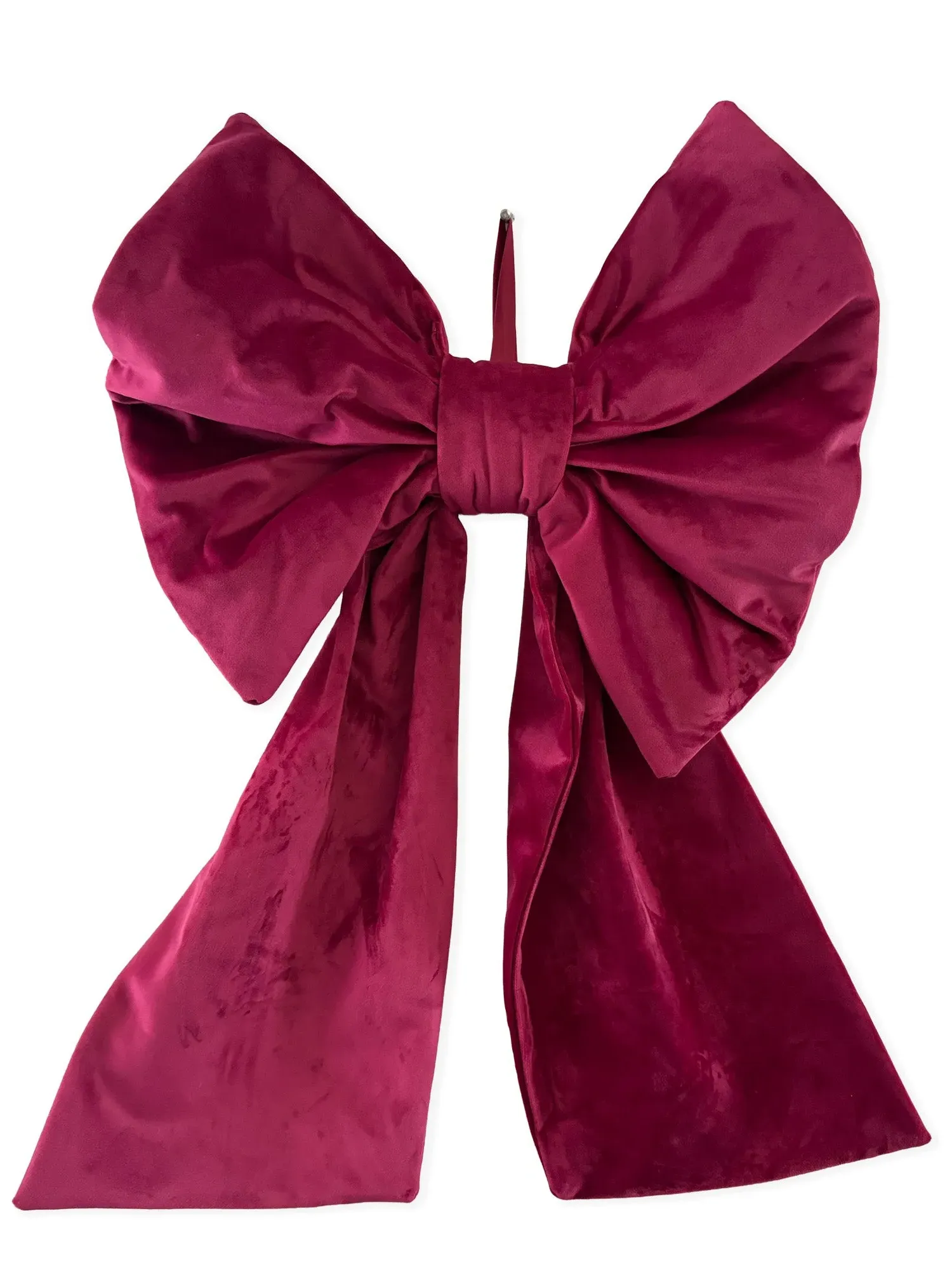 Charlotte Oversized Decorative Bow - Pink, Velvet