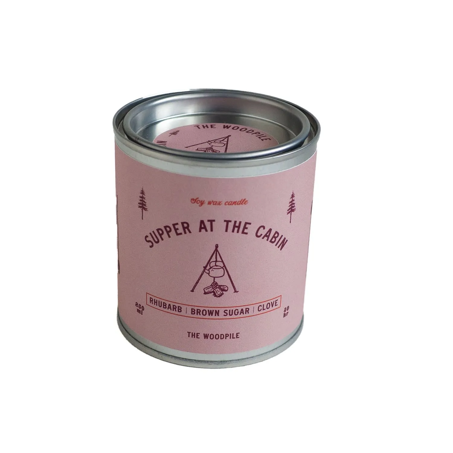 Supper At The Cabin Scented Candle - Pink, Soy Wax