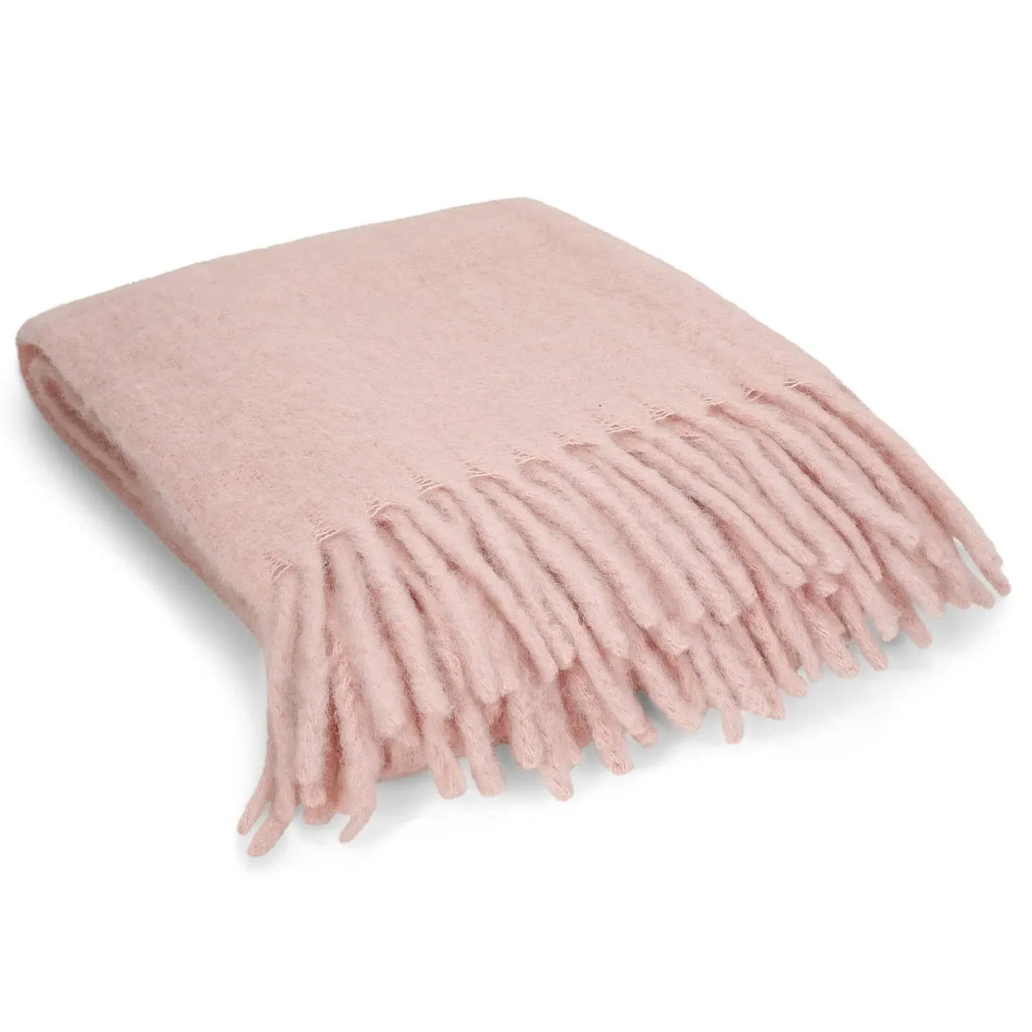 Molly Throw Blanket - Pink, Mohair