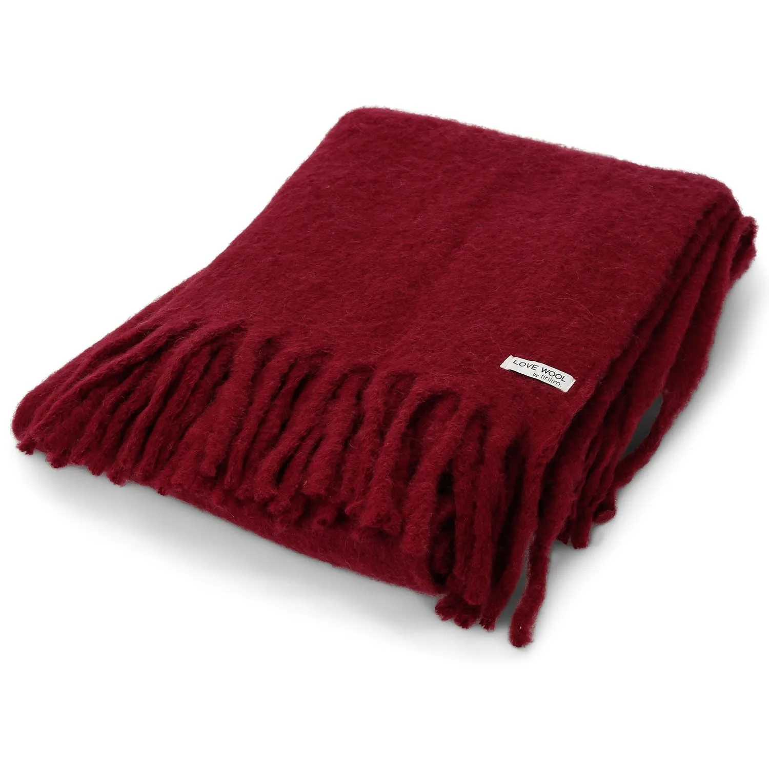 Molly Throw Blanket - Red, Mohair Wool image