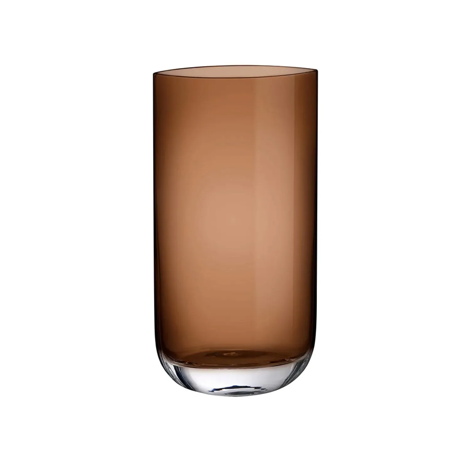 Blade Tall Vase - Brown, Lead Free Crystal