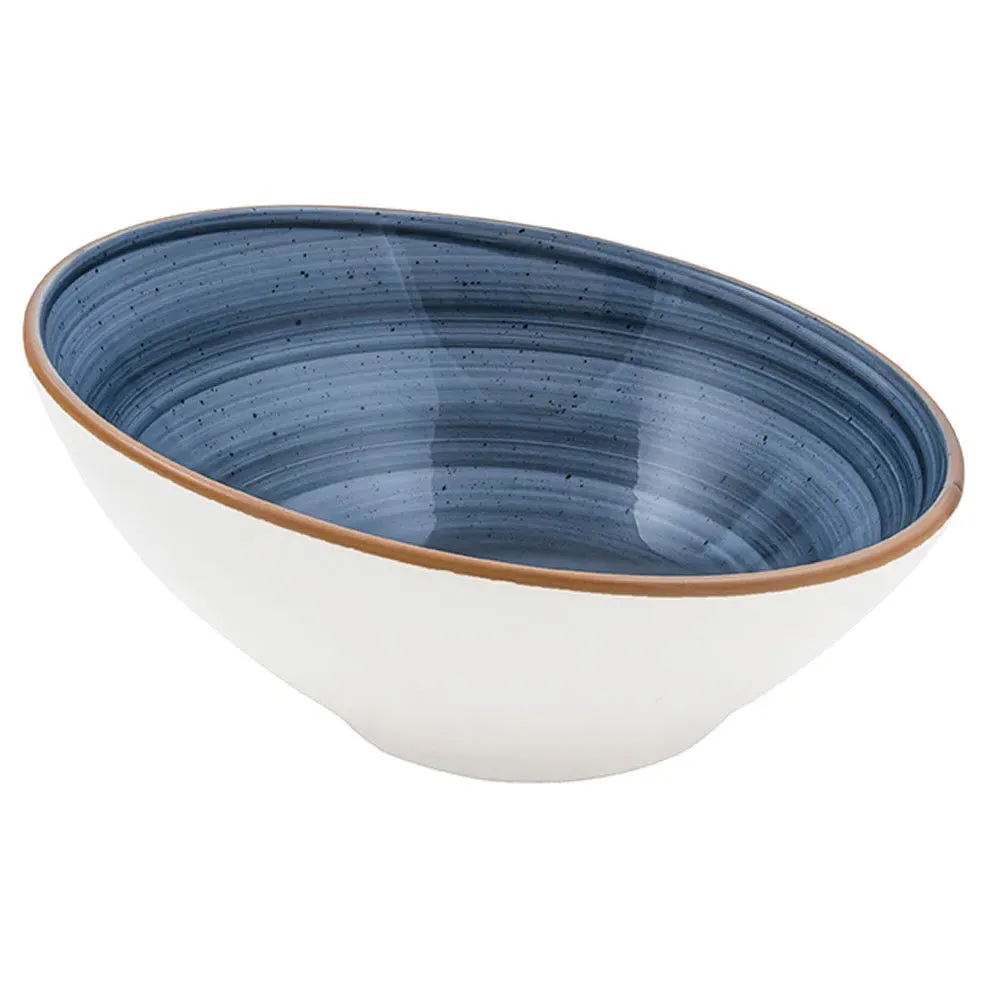 Dusk Round Bowl - Blue, Porcelain