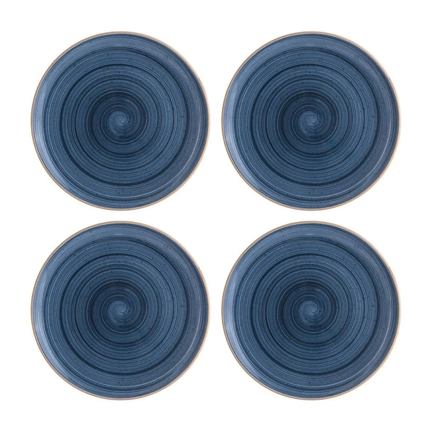 Dusk Round Porcelain Plate Set - Blue