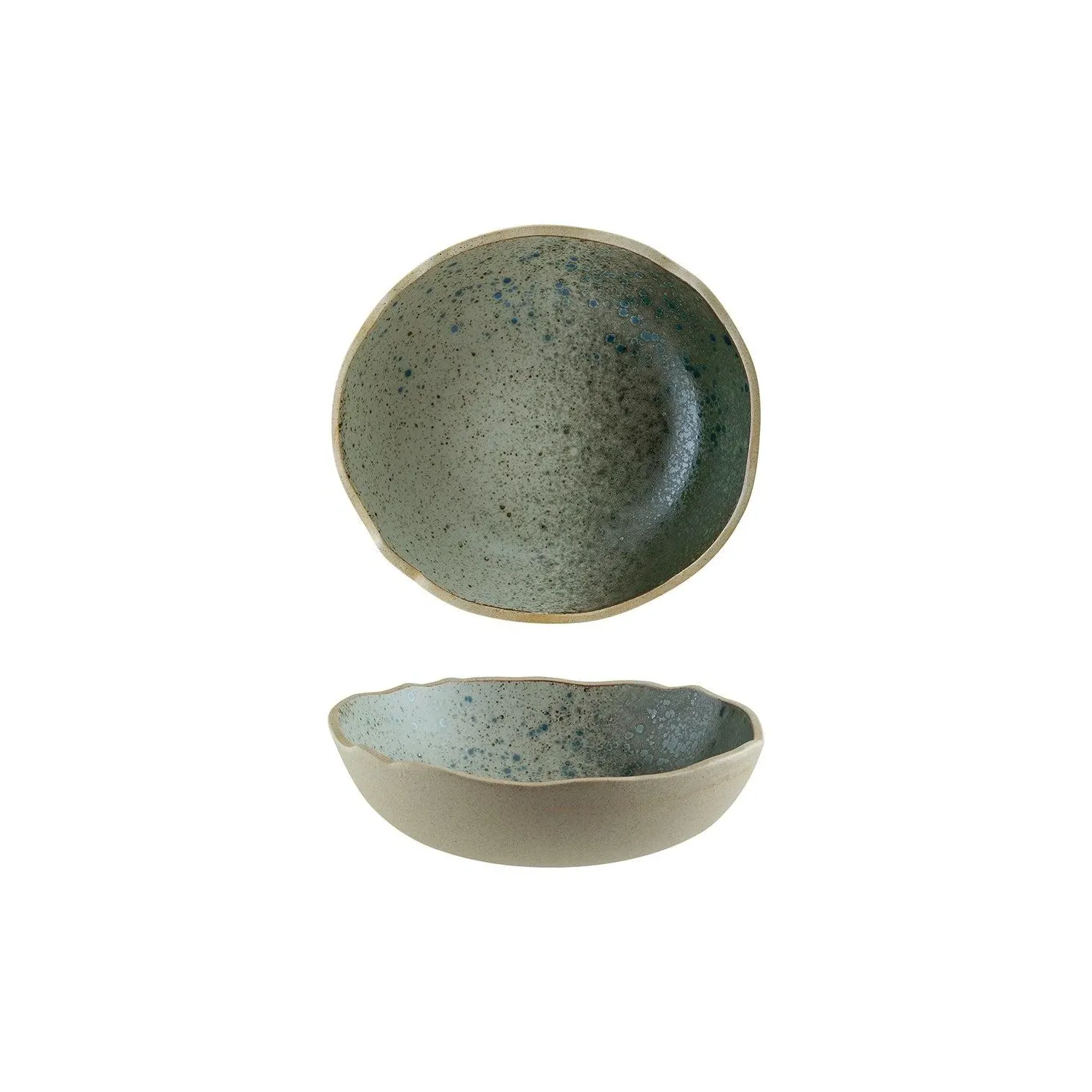 Gaia Round Bowl - Blue/Grey, Porcelain