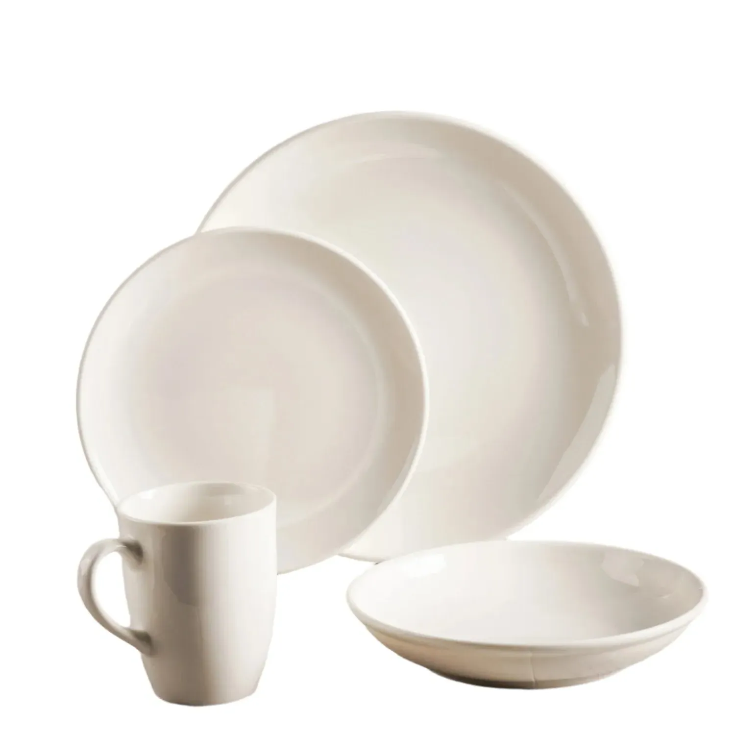 Gourmet Four-Piece Dinnerware Set - White image