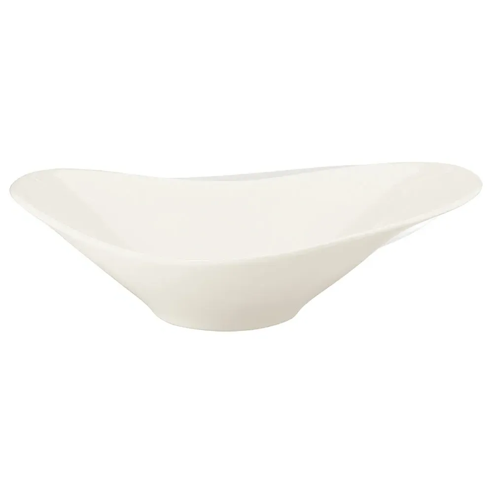 Gourmet Oval Serving Bowl - Warm White, Porcelain