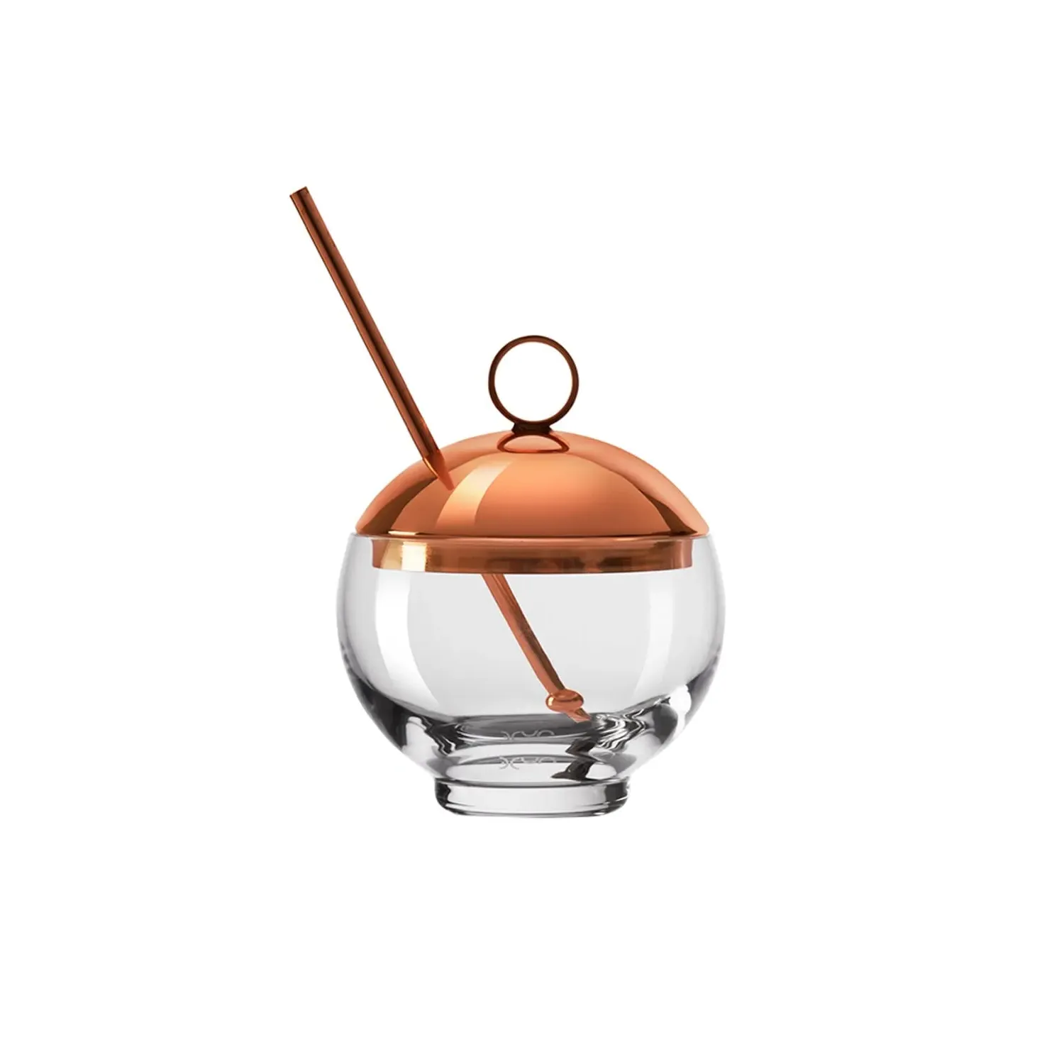 Hepburn Crystal Alchemy Glass with Metal Top - Rose Gold image