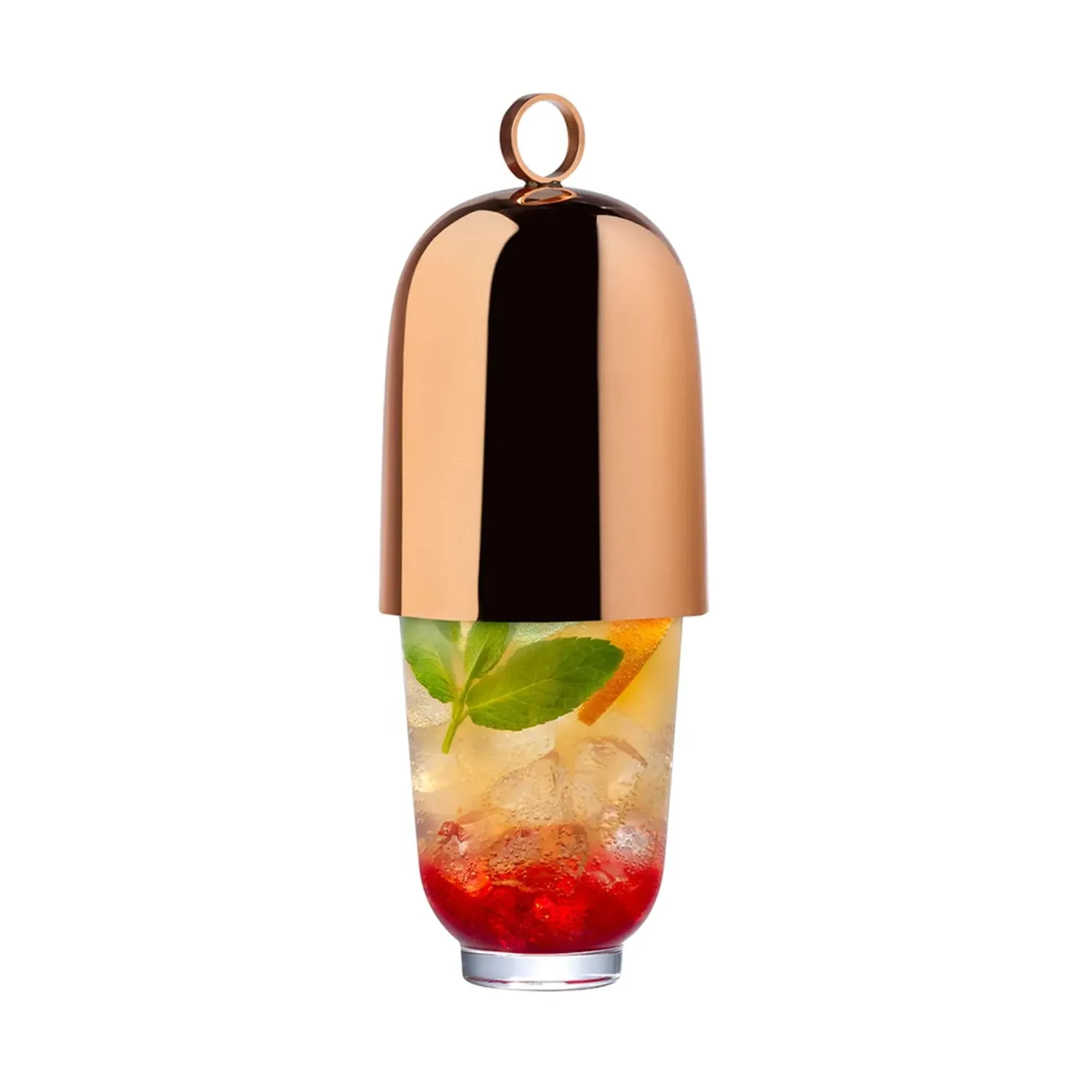 Hepburn Crystal Shaker with Metal Top - Brown