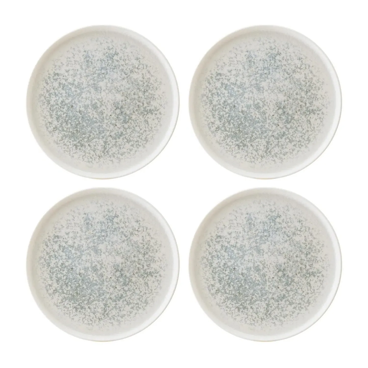 Luna Ocean Round Porcelain Plate Set - Blue/White image