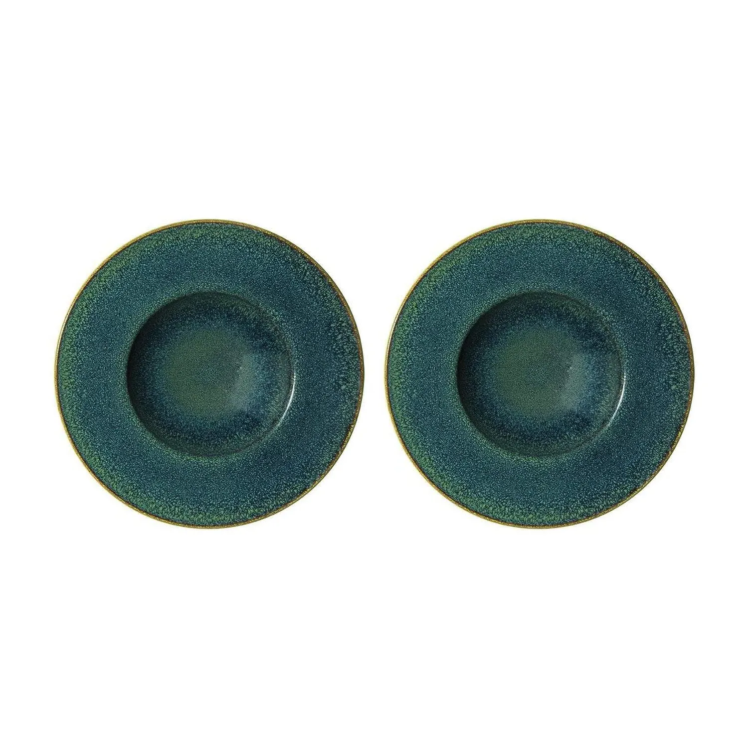 Mar Round Dinner Bowl Set - Blue, Porcelain