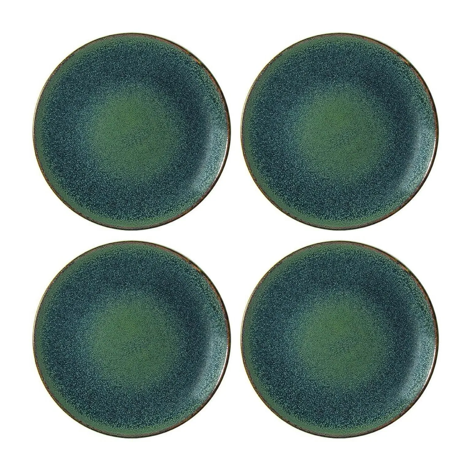 Mar Round Dinner Plates Set - Blue, Porcelain