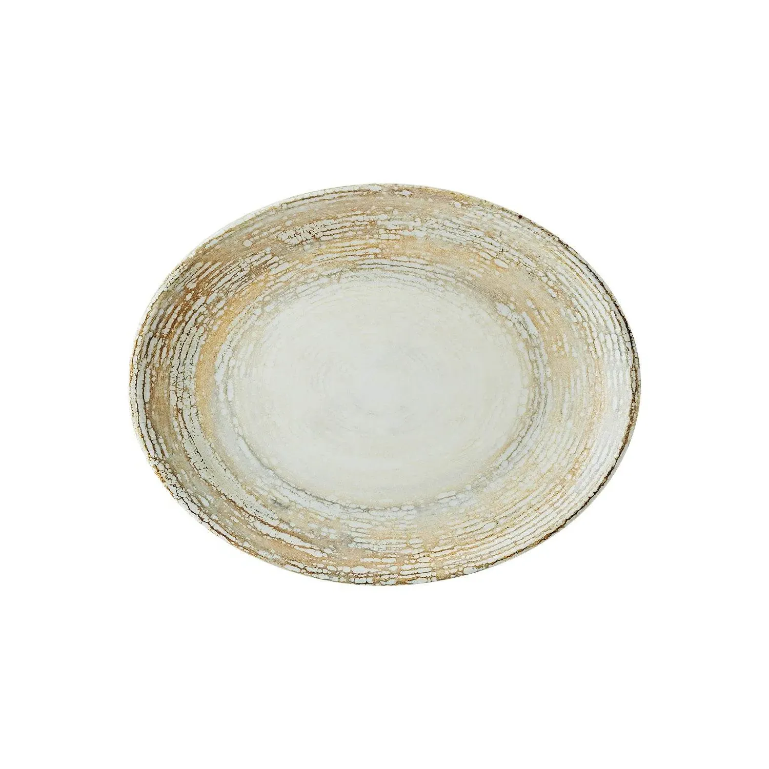 Neutrals Patera Oval Decorated Porcelain Platter