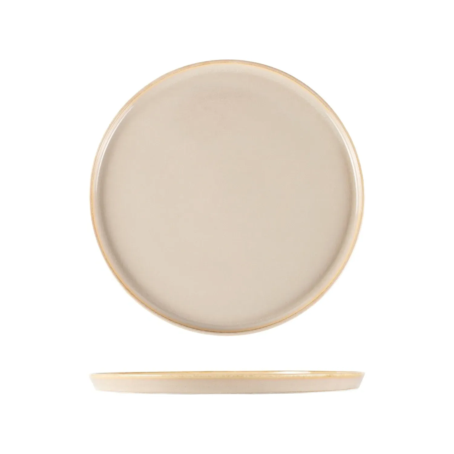 Neutrals Sand Round Dinner Plate - Beige, Porcelain image