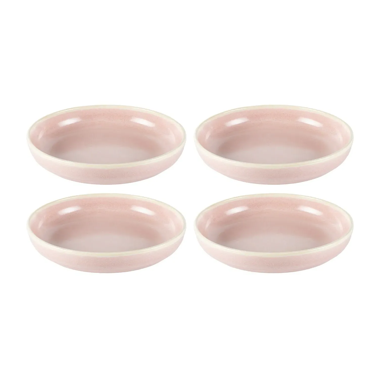 Pink Pott Round Breakfast Bowl Set - Pink, Porcelain image