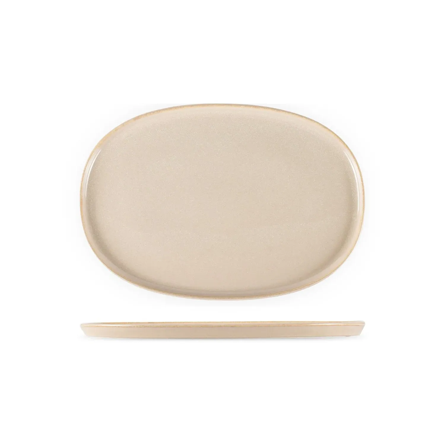 Sand Collection Oval Dinner Platter - Beige, Porcelain