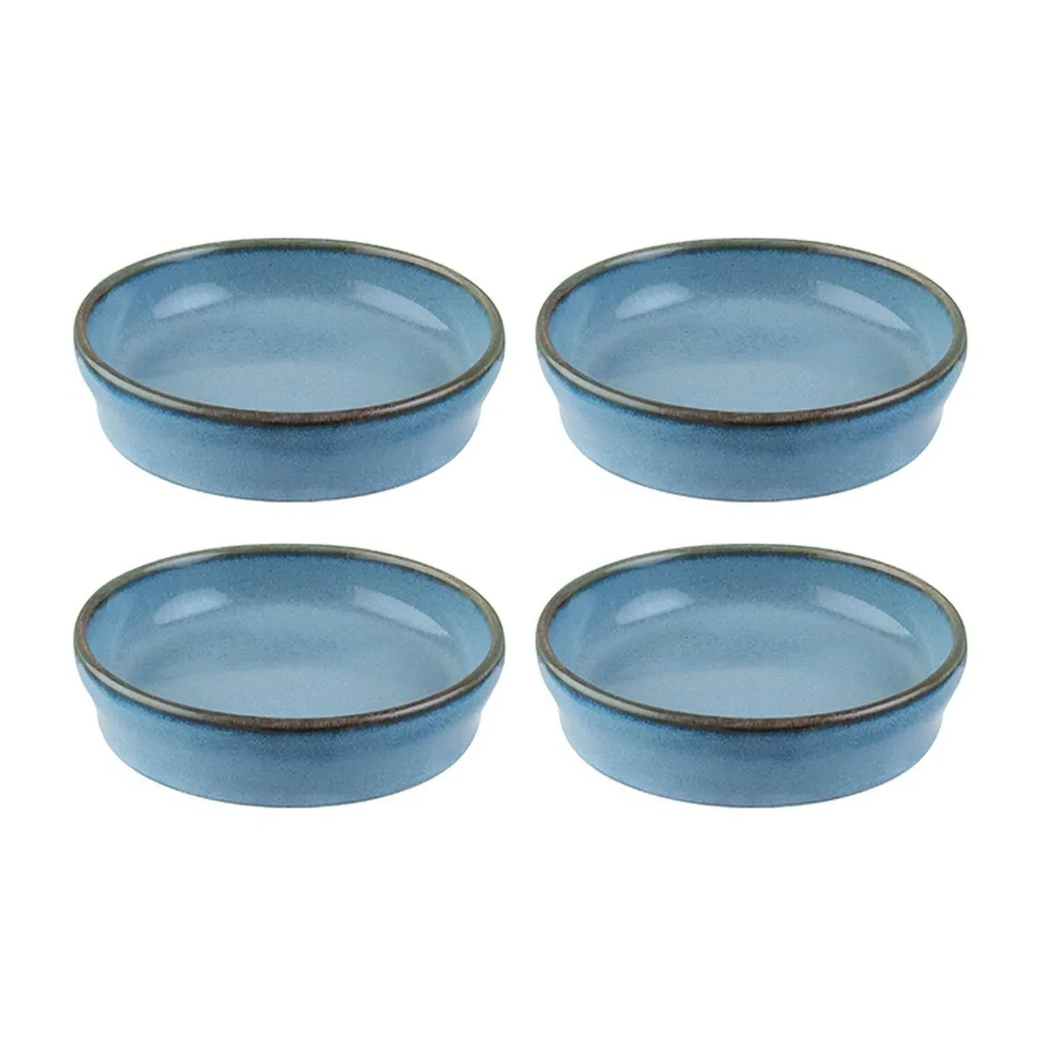Sky Collection Round Side Bowl Set of Four - Blue, Porcelain image