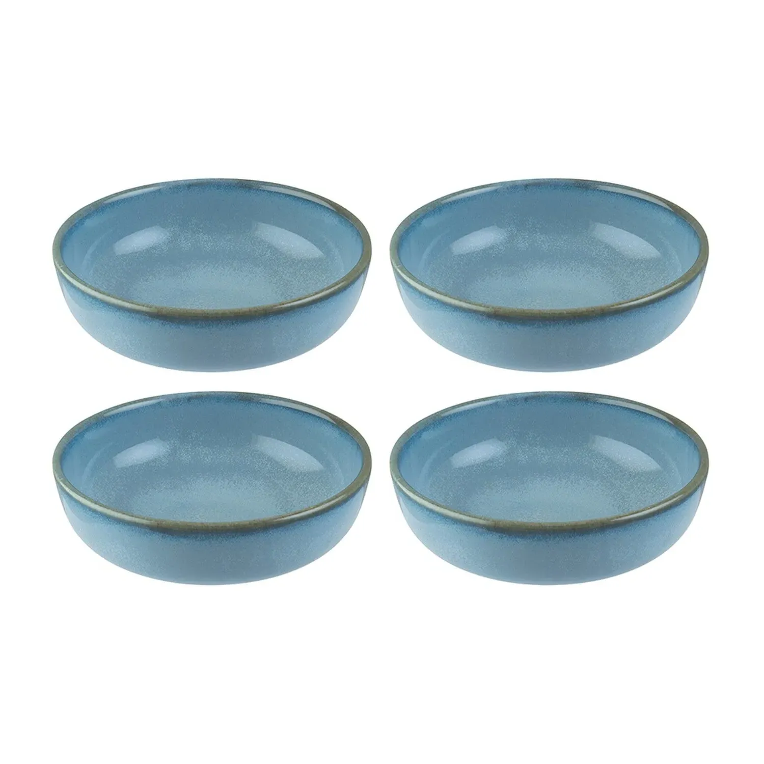 Sky Round Bowl Set of Four - Blue, Porcelain image