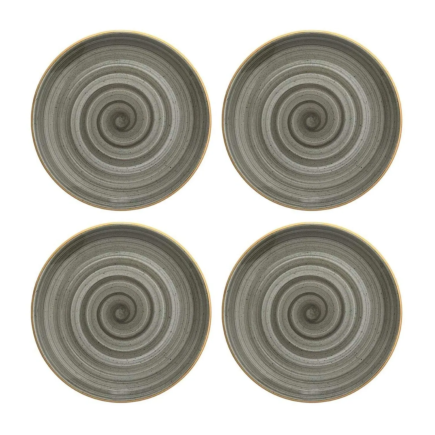 Space Round Dinner Plate Set - Grey, Porcelain