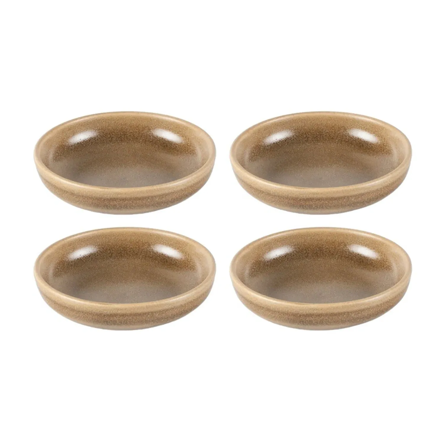 Terra Pott Round Bowl Set of Four - Brown, Porcelain image