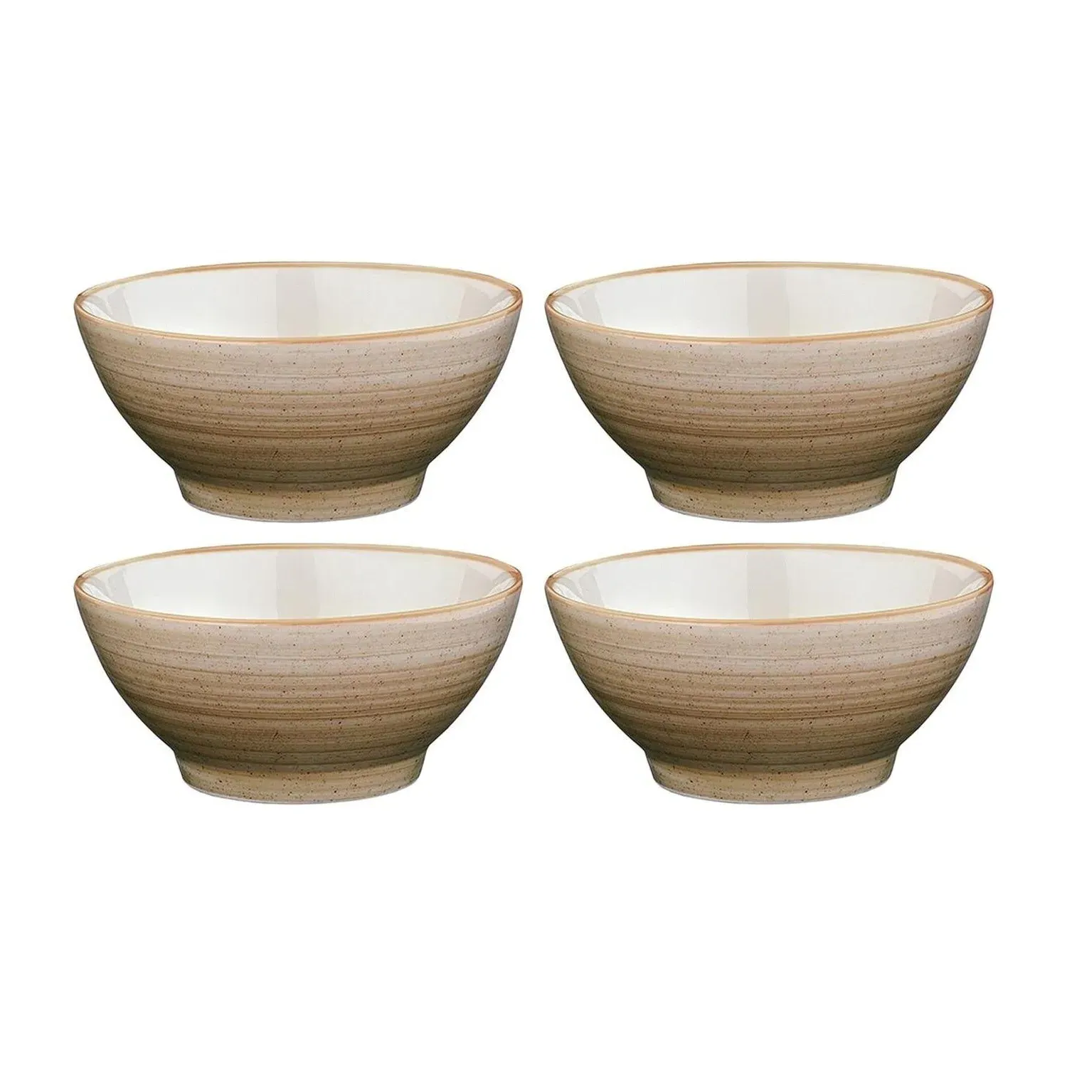 Terrain Round Bowl Set of Four - Brown, Porcelain
