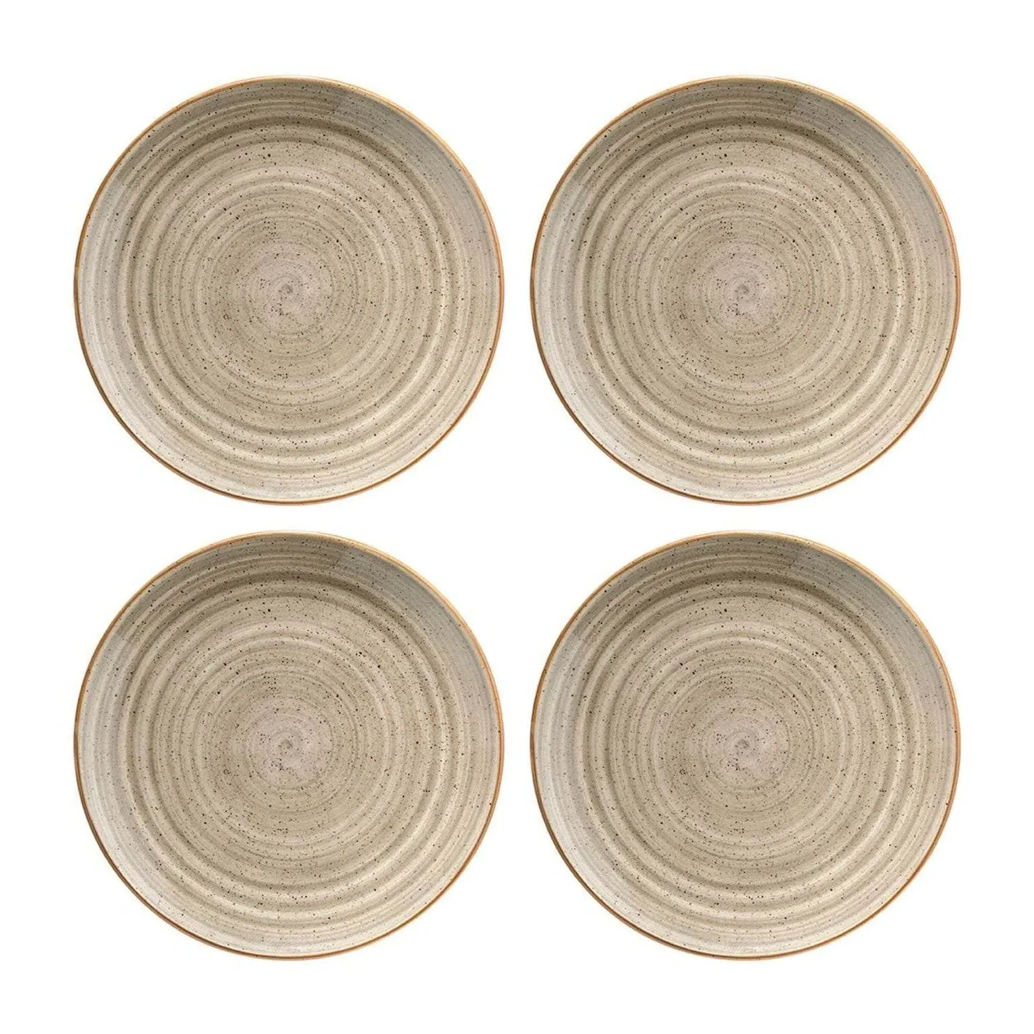 Terrain Round Salad Bowl Set of Four - Brown, Porcelain
