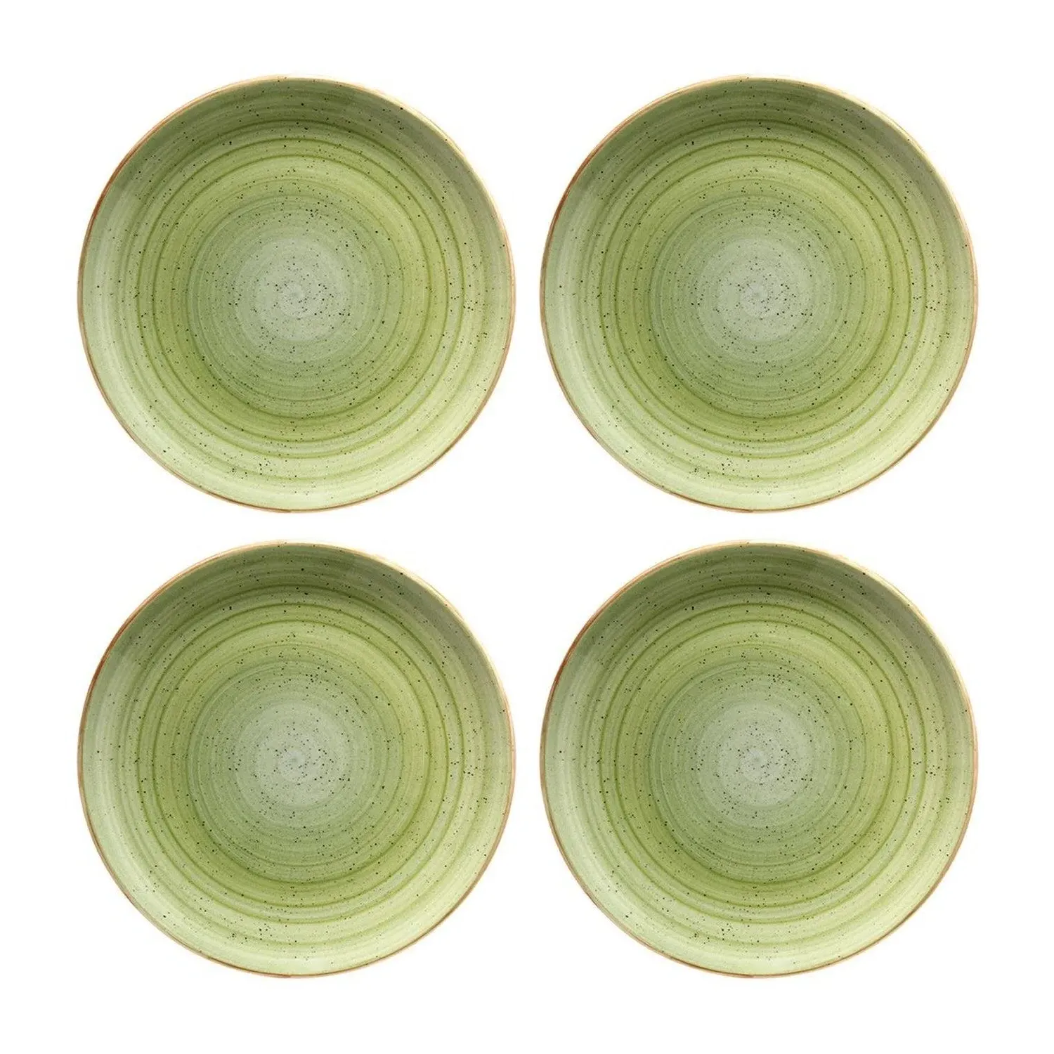 Therapy Round Dinner Plate Set - Green, Porcelain image