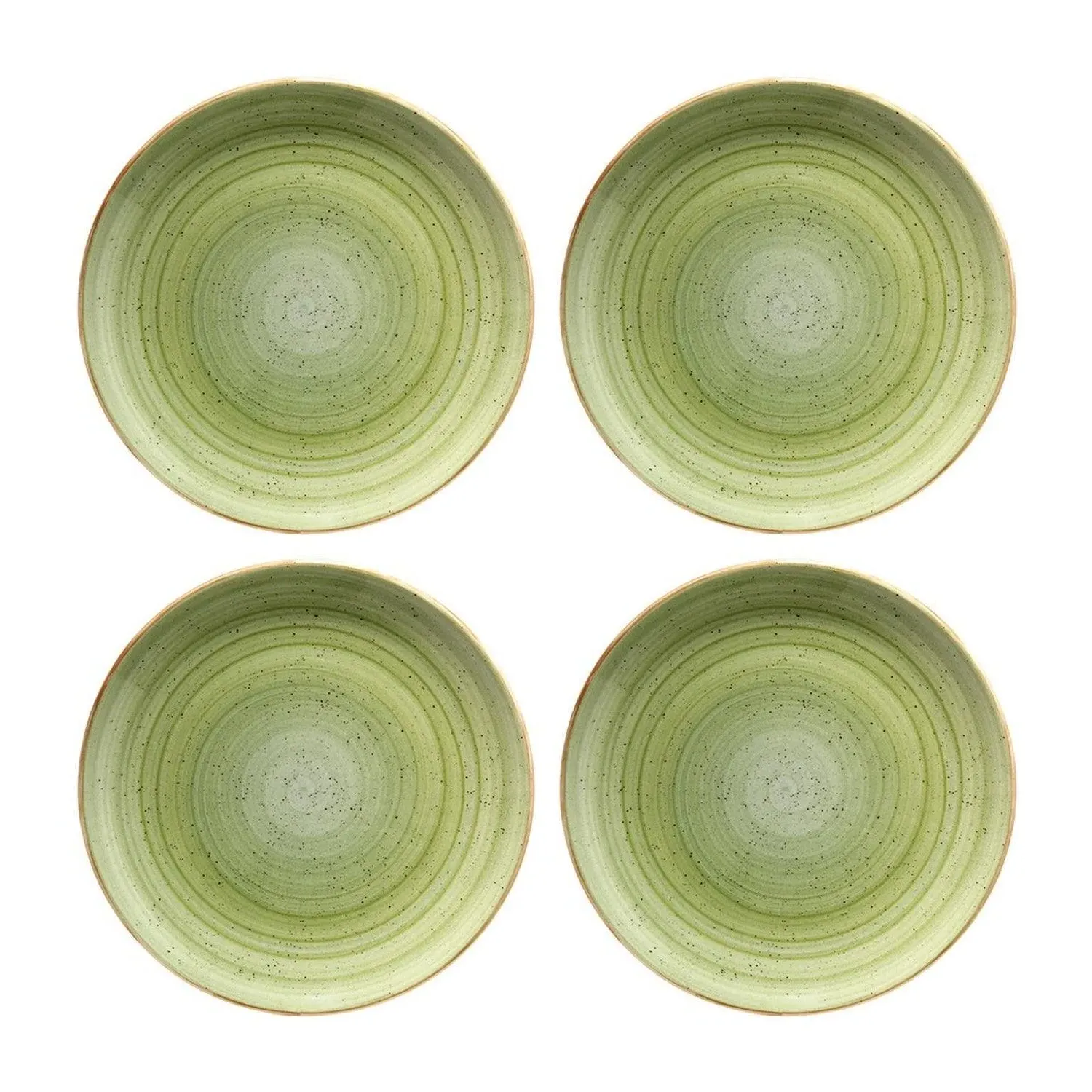 Therapy Round Platter Set - Green, Porcelain