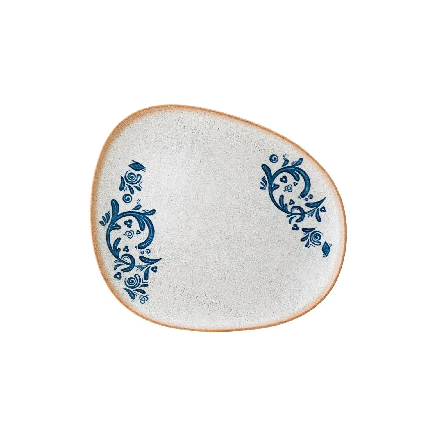Viento Organic Porcelain Serving Platter - Blue/White