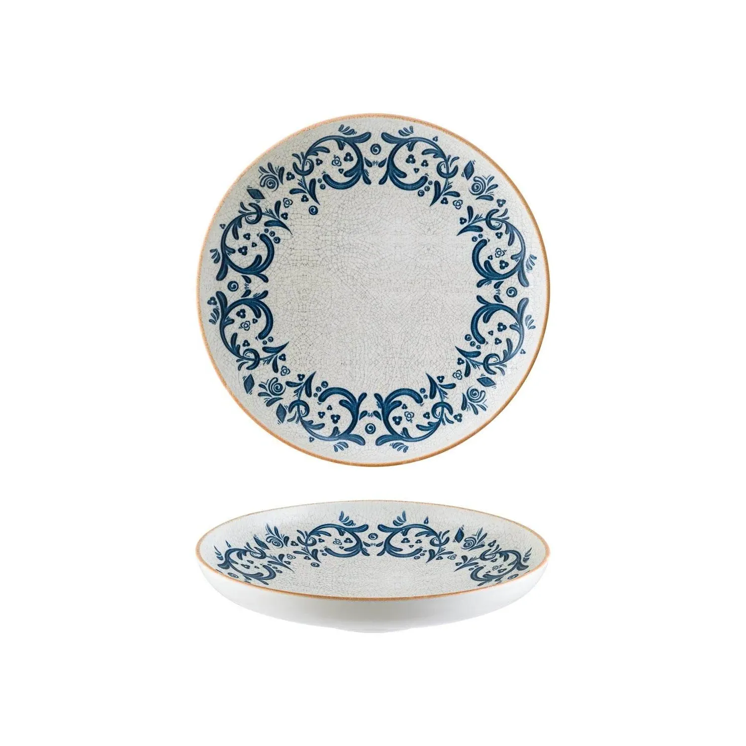 Viento Round Deep Plate - Blue, Porcelain image