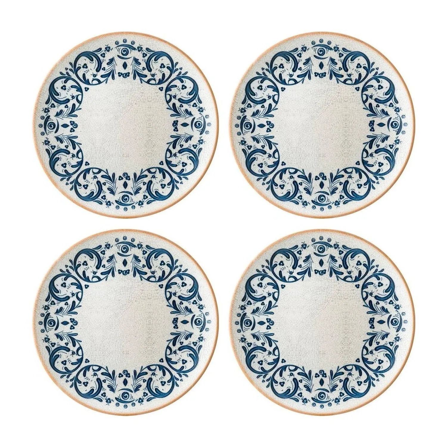 Viento Round Plate Set of Four - Porcelain