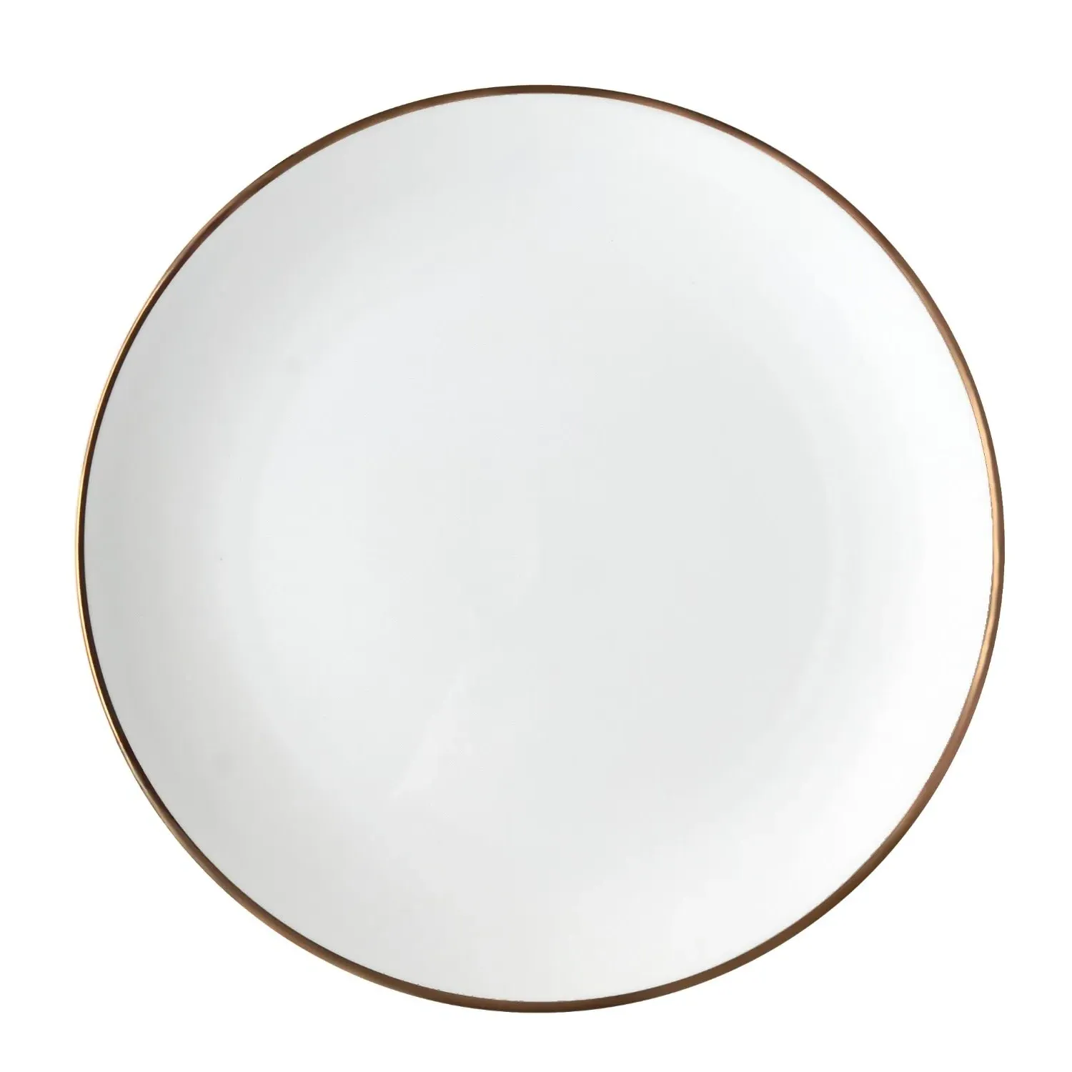 Alex Gold Dinner Plate - White, Fine Bone China image