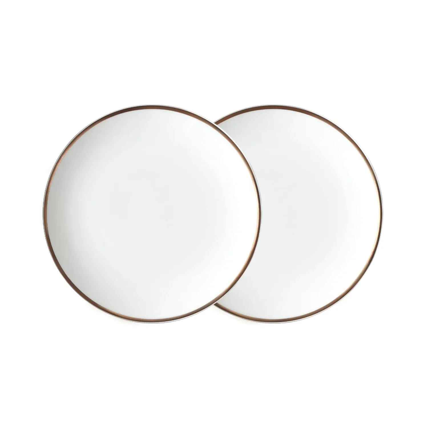 Alex Gold Set of Two Bread Plates - White, Fine Bone China image