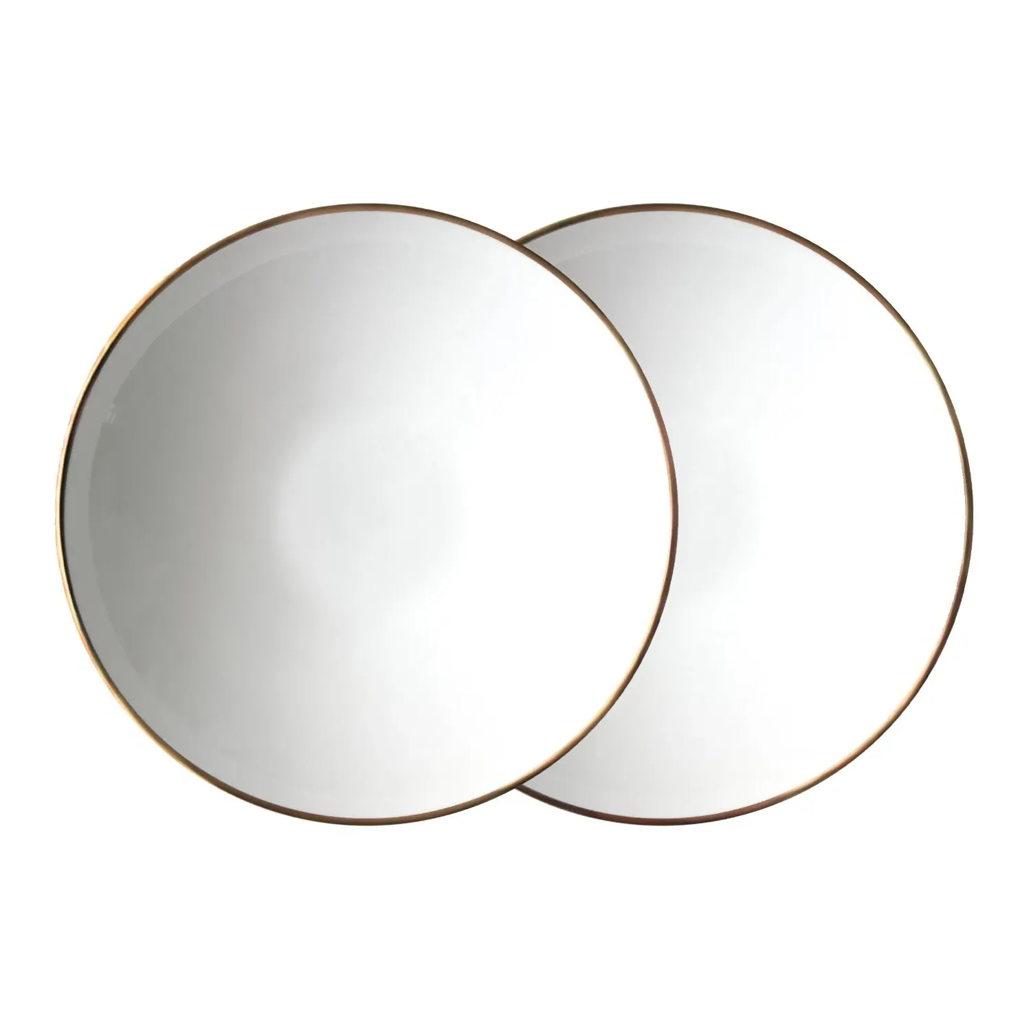 Alex Gold Soup Pasta Bowl Set - White, Fine Bone China