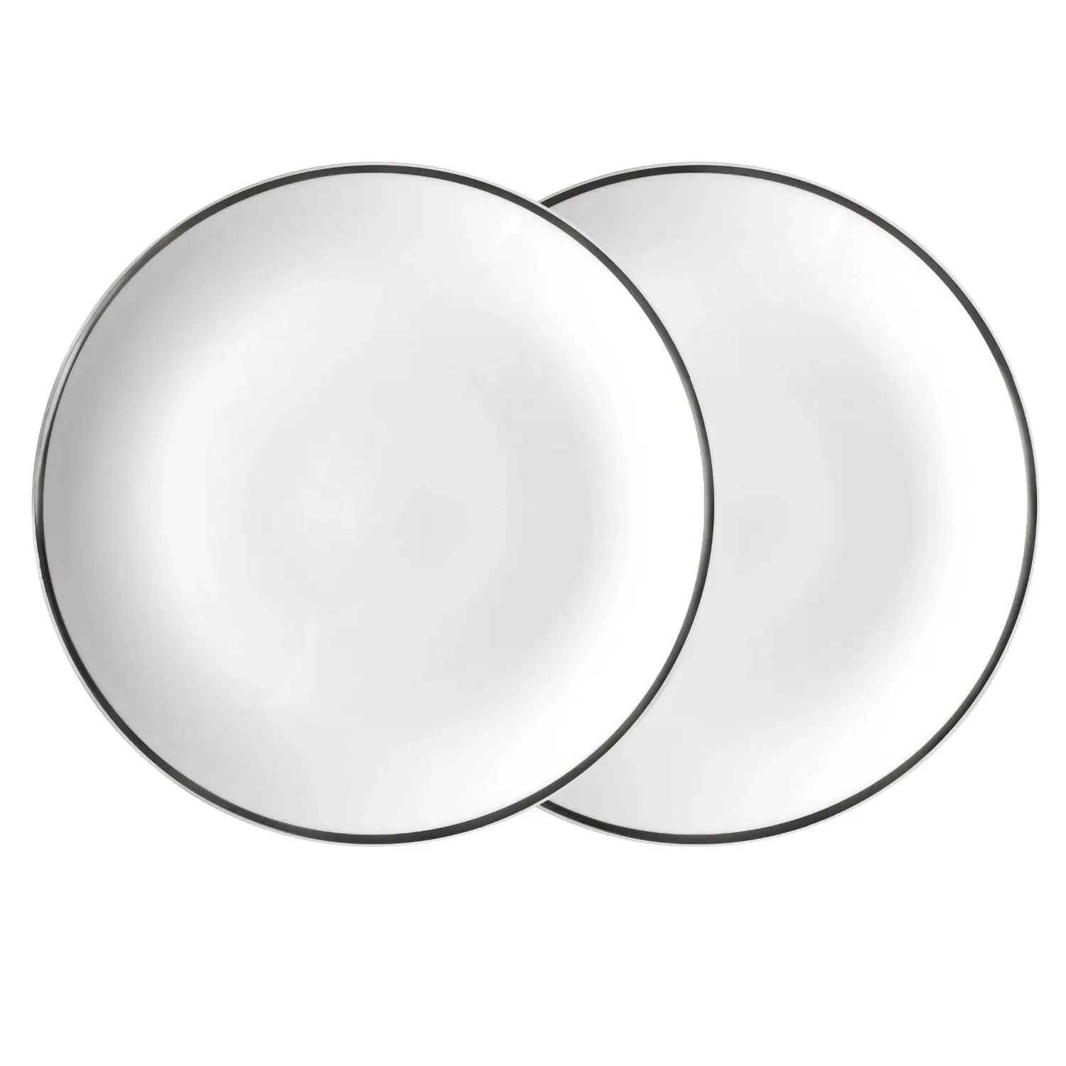 Alex Platinum Set of Two 8 In. Salad Plates - Silver