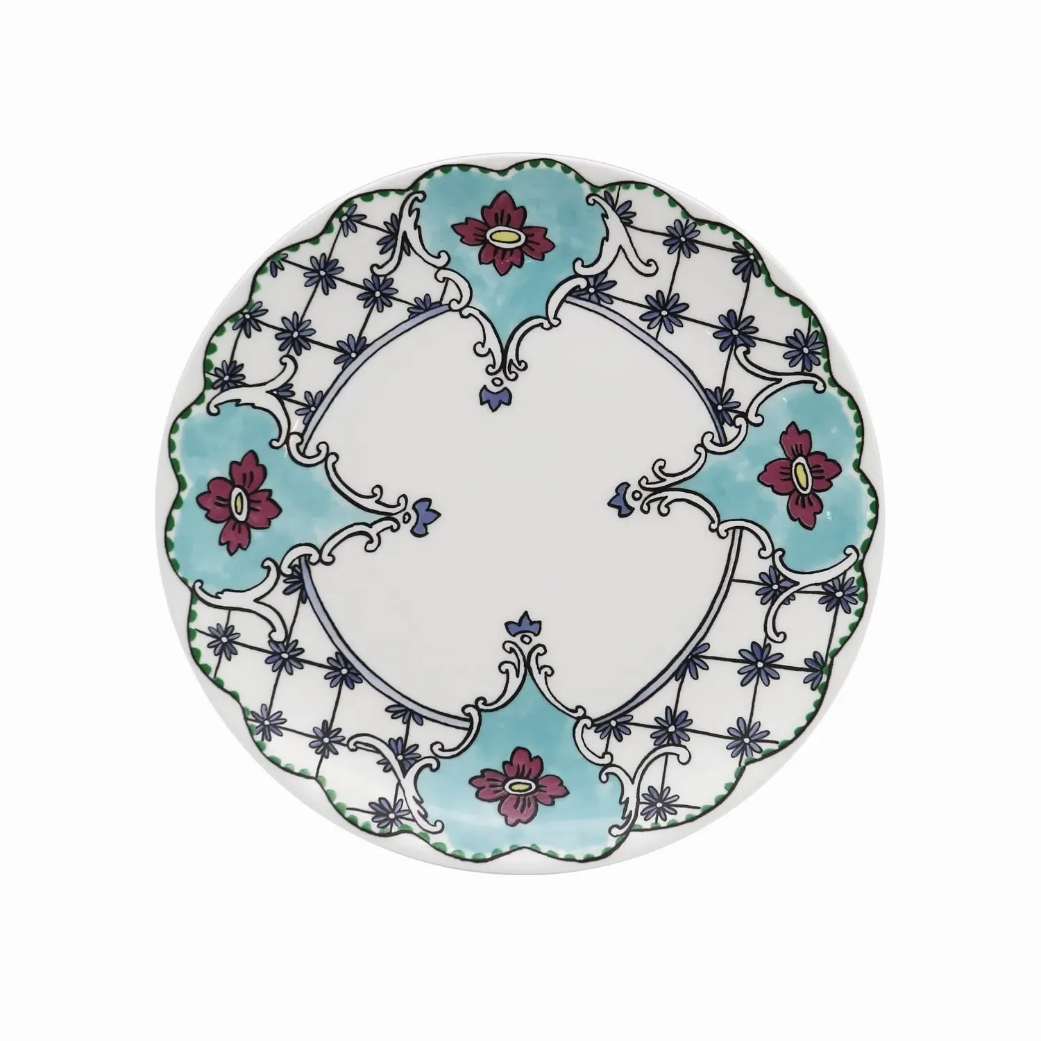 Always Daphne Salad Plate - White, Fine Bone China