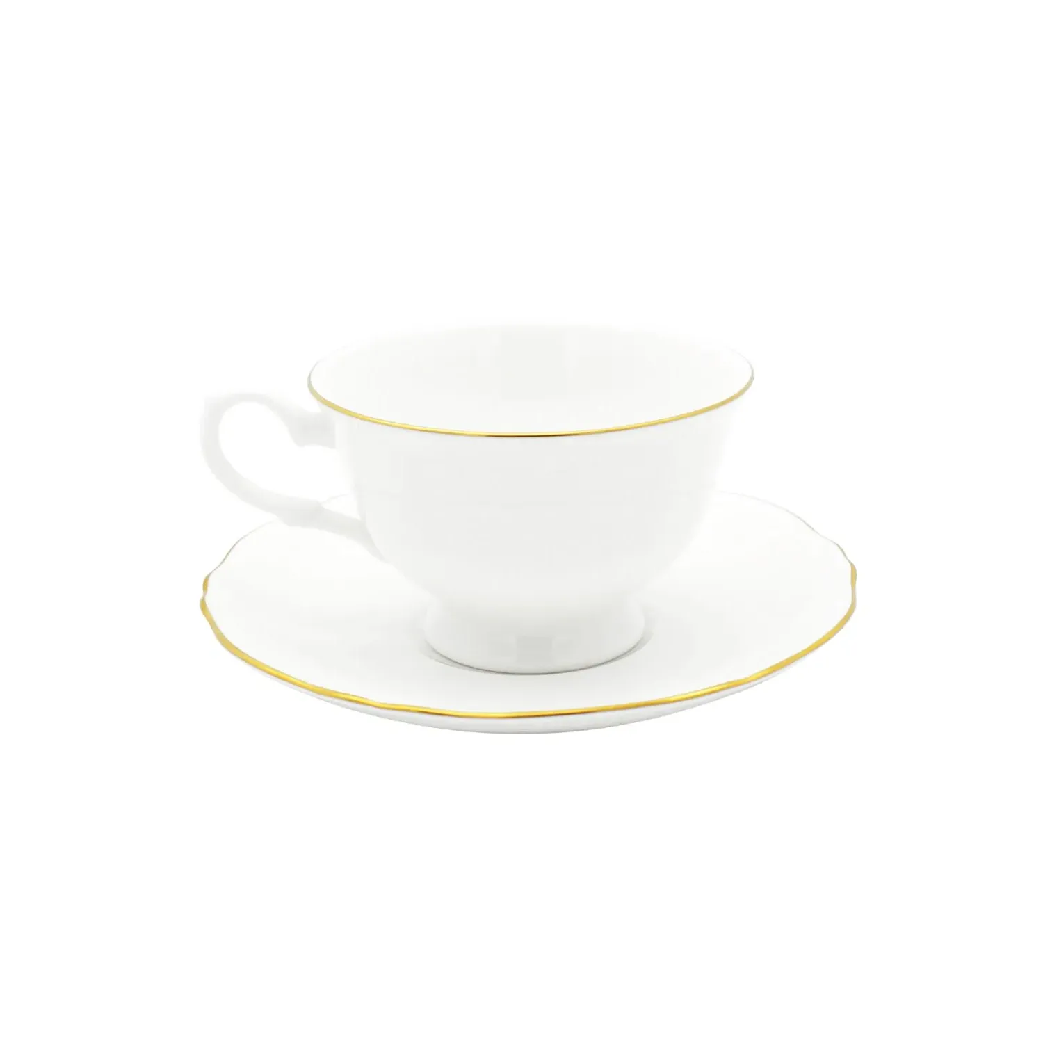 Amelie Tea Cup & Saucer - Yellow, Fine Bone China image