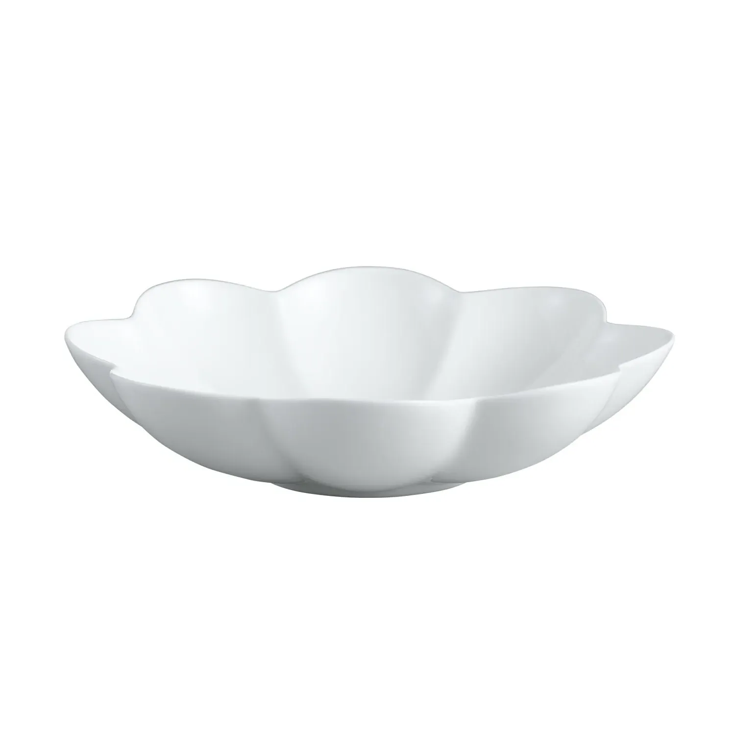Blooming Large Low Bowl - White