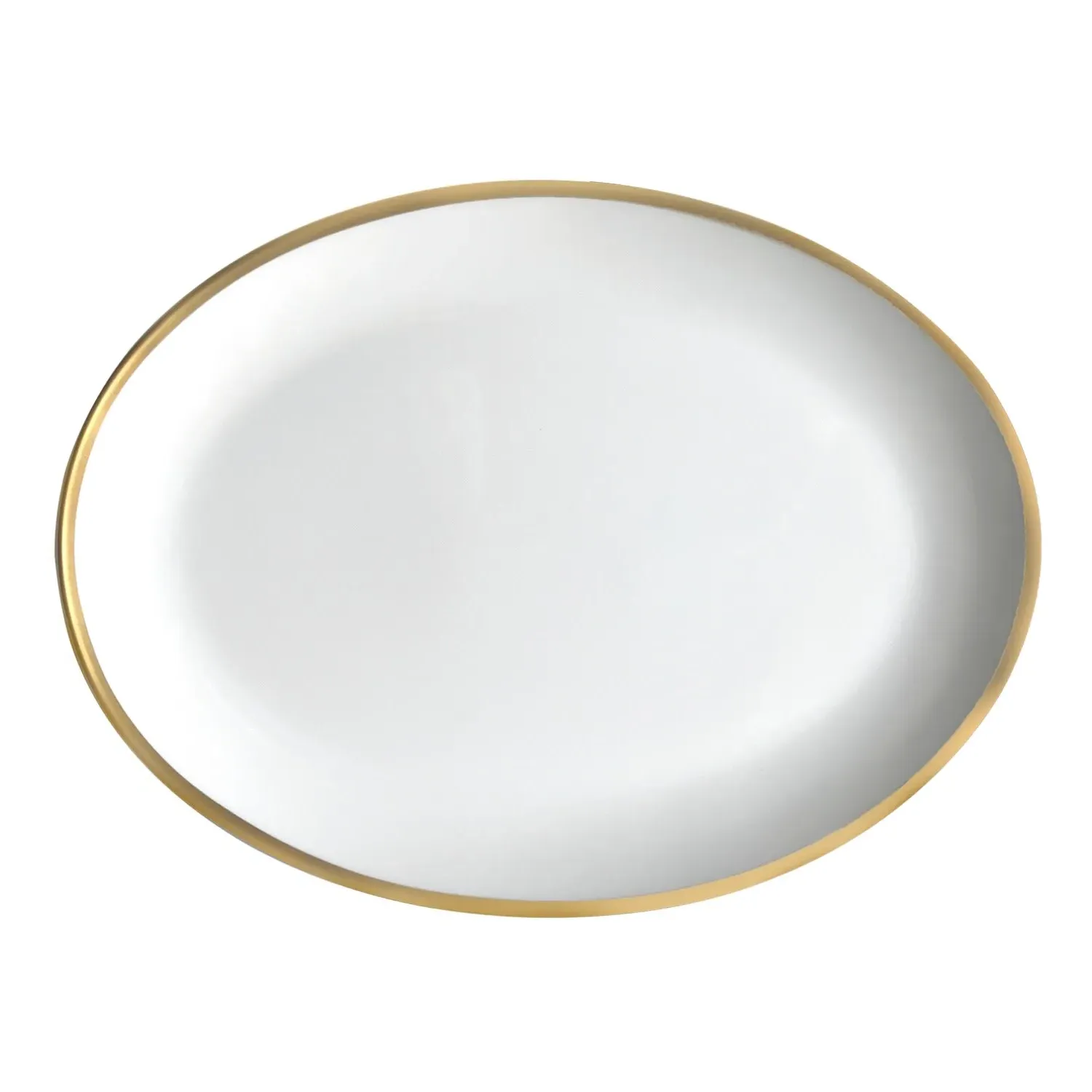 Golden Edge 11 In. Oval Platter - Gold, Fine Bone China image