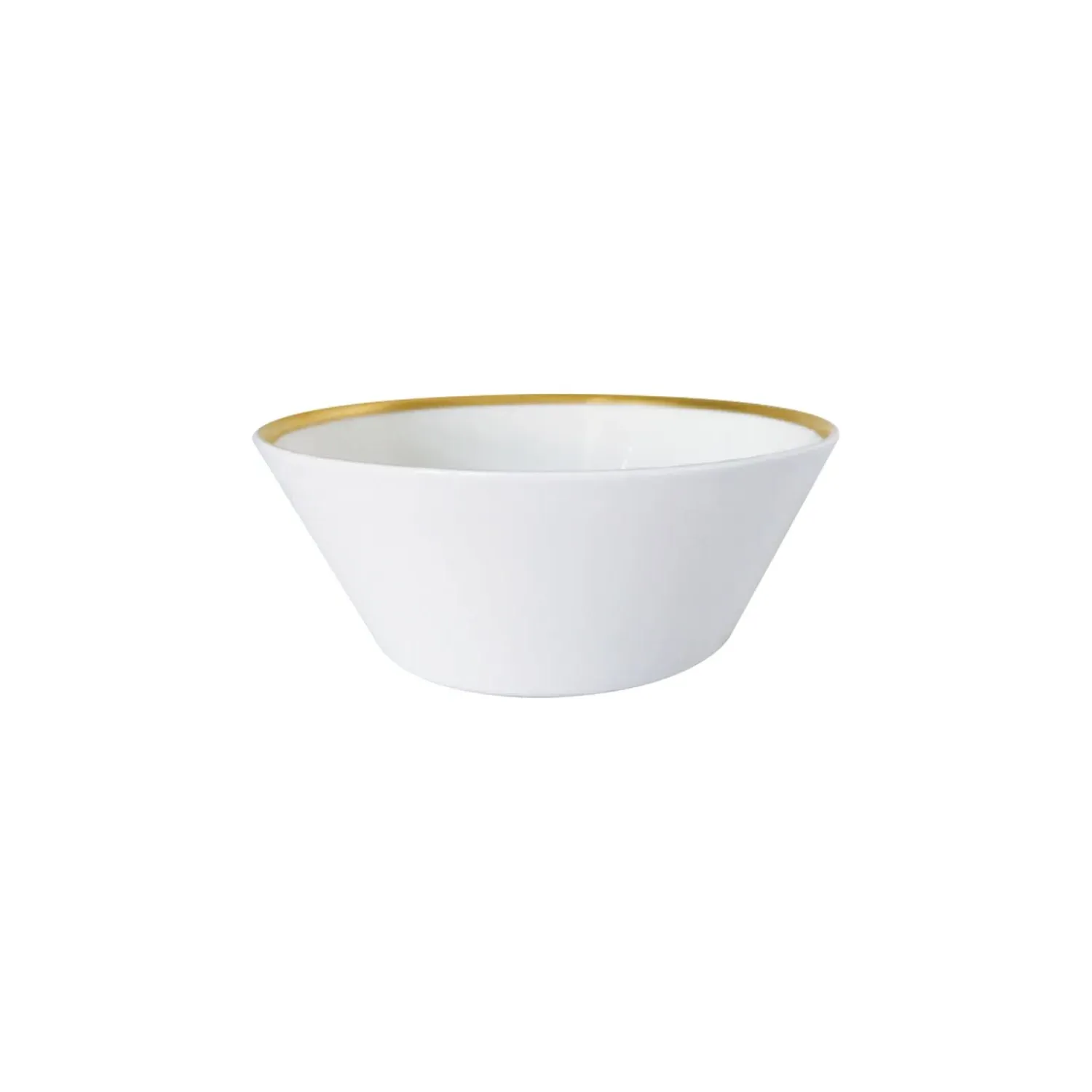 Golden Edge Cereal Bowl - White, Fine Bone China