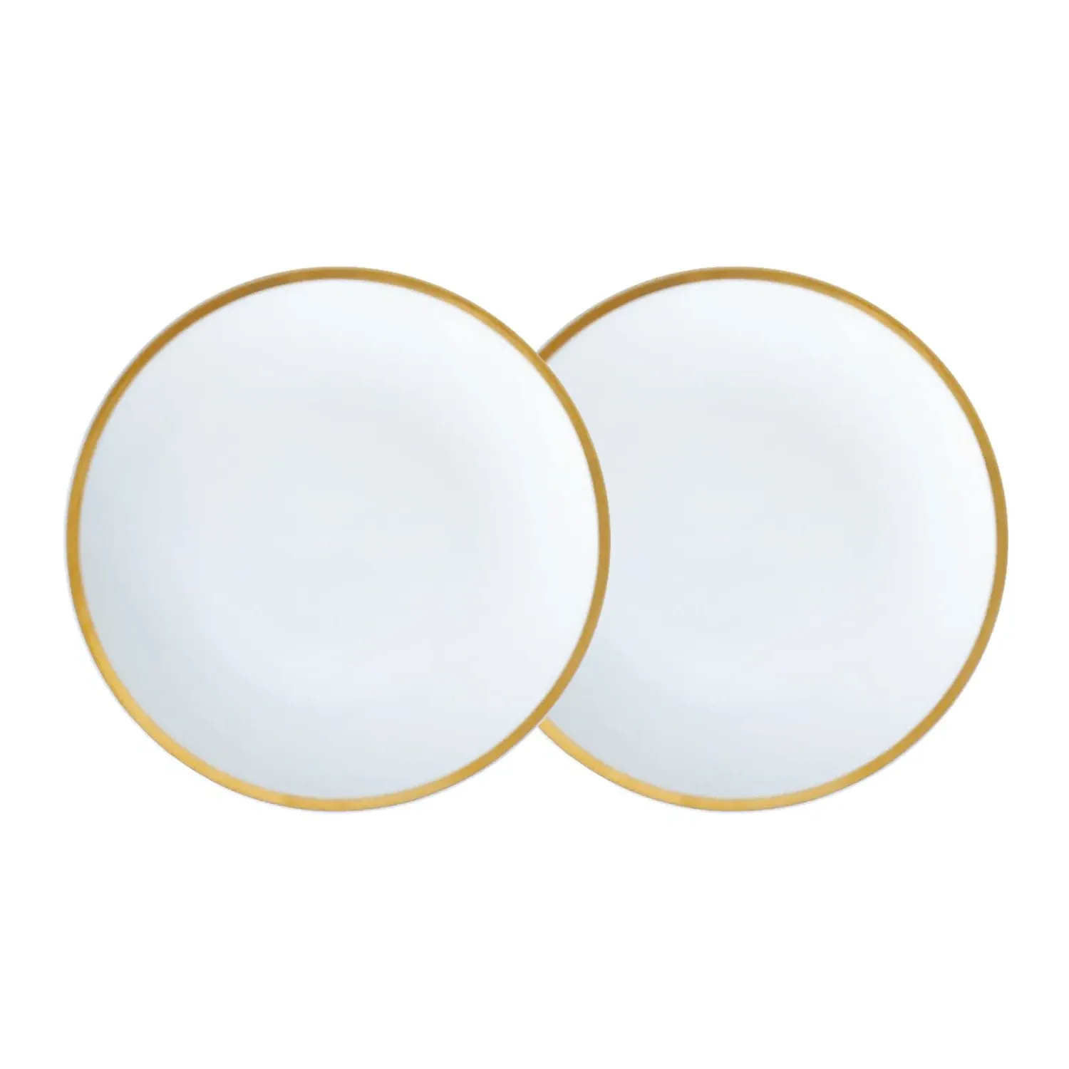 Golden Edge Small Plate Set - White, Fine Bone China image