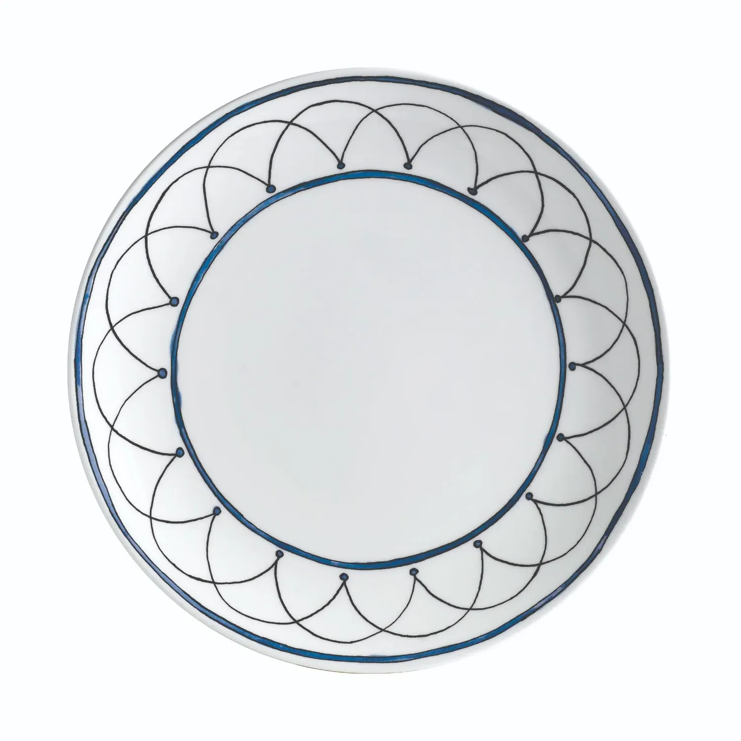 H.blue Bird Dinner Plate - White, Fine Bone China