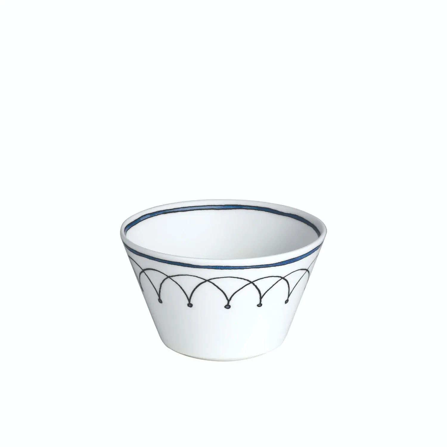 H.blue Bird Fruit Bowl - White, Fine Bone China image