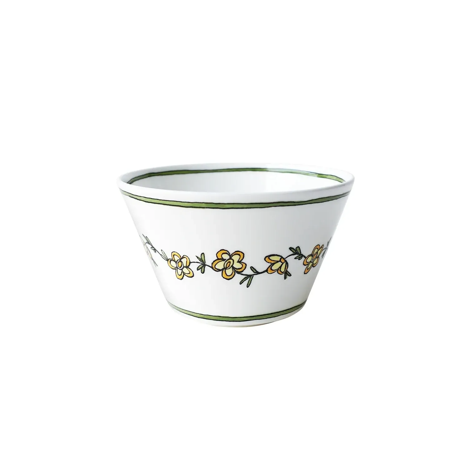 H.daisy Chain Fruit Bowl - Brown, Fine Bone China