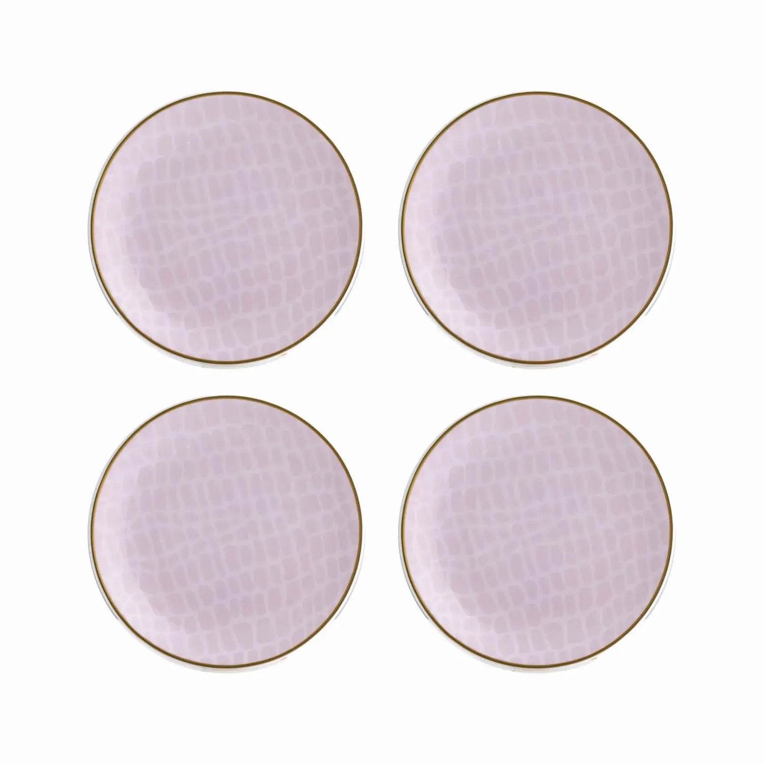 Layla Set of Four Coasters - Fine Bone China, 24K Gold